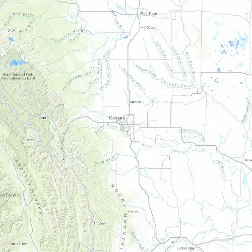 Radar near Calgary at now — 10:48 pm MDT, Fri Jul 10