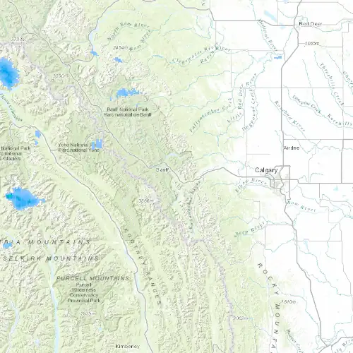 Radar near Canmore at now — 10:48 pm MDT, Fri Jul 10