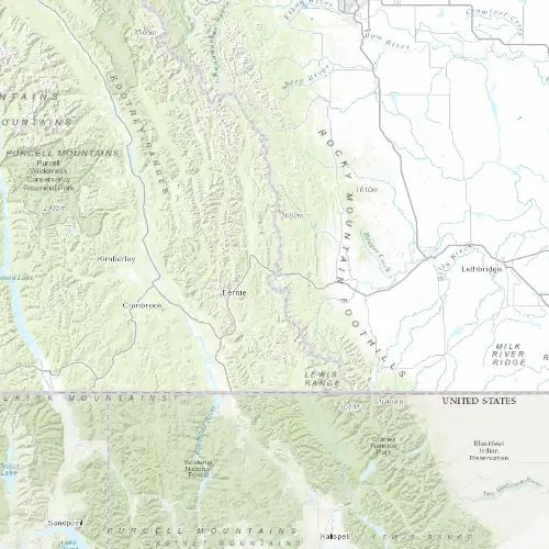 Radar near Crowsnest at now — 12:00 am MDT, Sat Jul 11