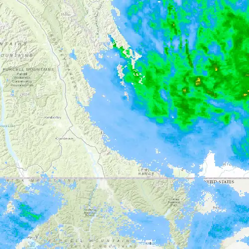 Radar near Crowsnest at now — 8:54 pm MDT, Mon Sep 7