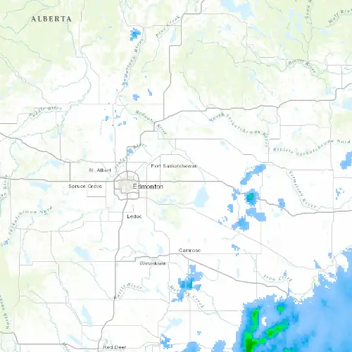 Radar near Elk Island (National Park) at now — 9:06 pm MDT, Mon Sep 7