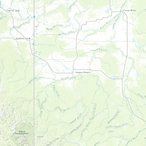 Radar near Grande Prairie at now — 9:06 pm MDT, Mon Sep 7