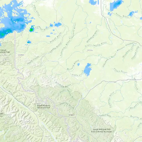 Radar near Hendrickson Creek at now — 11:00 pm MDT, Fri Jul 10
