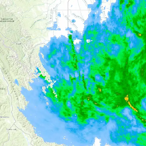 Radar near High River at now — 9:00 pm MDT, Mon Sep 7