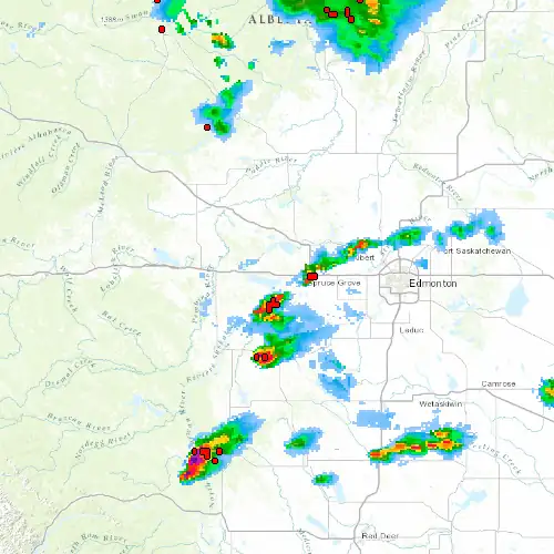 Radar near Highvale at now — 10:48 pm MDT, Fri Jul 10