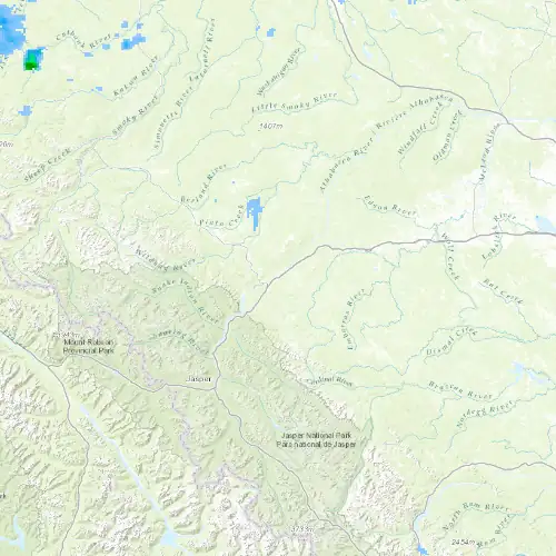 Radar near Hinton at now — 10:48 pm MDT, Fri Jul 10