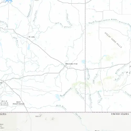 Radar near Medicine Hat at now — 11:00 pm MDT, Fri Jul 10