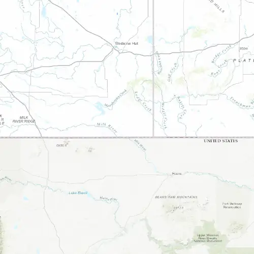 Radar near Onefour at now — 10:48 pm MDT, Fri Jul 10