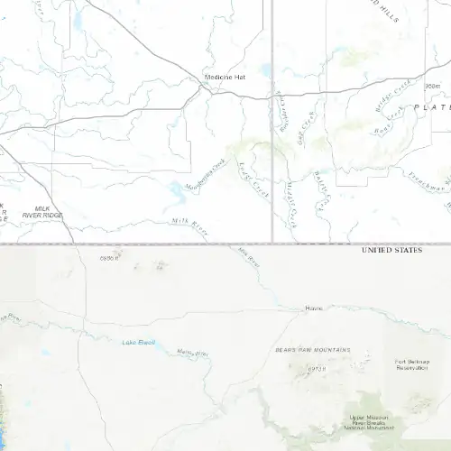 Radar near Onefour at now — 12:00 am MDT, Sat Jul 11