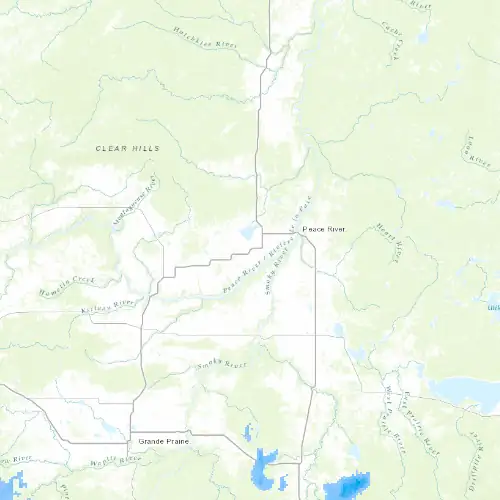 Radar near Peace River at now — 10:54 pm MDT, Fri Jul 10