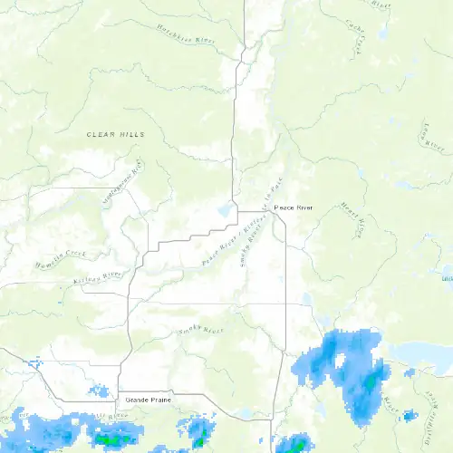 Radar near Peace River at now — 12:00 am MDT, Sat Jul 11