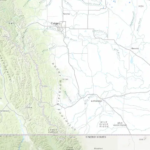 Radar near Stavely at now — 10:48 pm MDT, Fri Jul 10