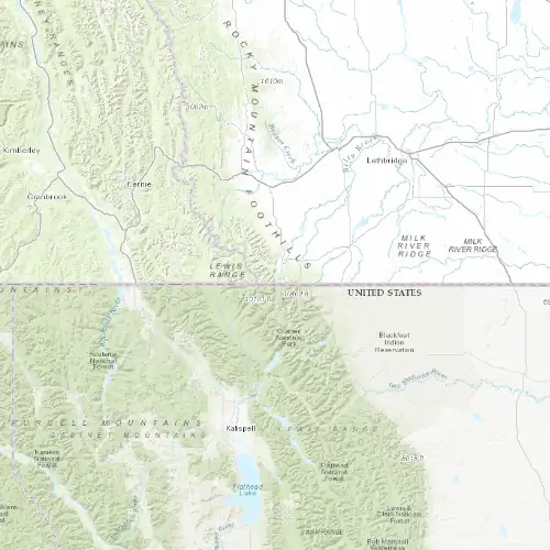 Radar near Waterton Park at now — 11:00 pm MDT, Fri Jul 10