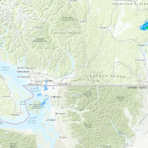 Radar near Agassiz at now — 9:54 pm PDT, Fri Jul 10