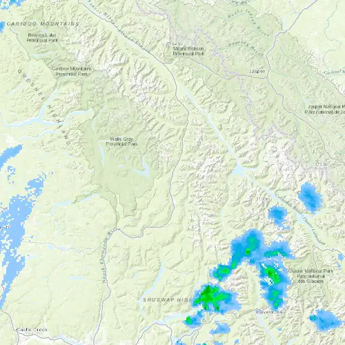 Radar near Blue River at now — 9:48 pm PDT, Fri Jul 10