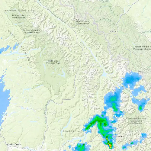 Radar near Blue River at now — 11:00 pm PDT, Fri Jul 10