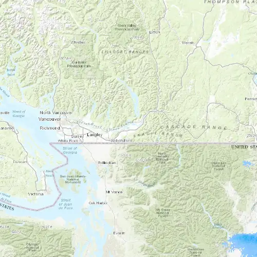 Radar near Chilliwack at now — 7:54 pm PDT, Mon Sep 7