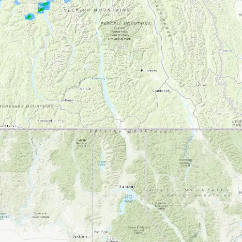 Radar near Creston at now — 9:48 pm MST, Fri Jul 10