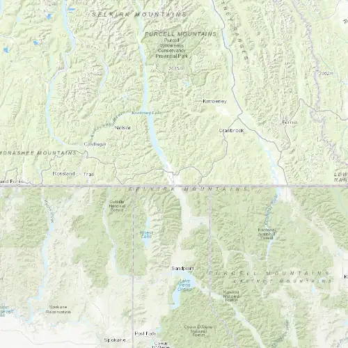 Radar near Creston at now — 11:00 pm MST, Fri Jul 10