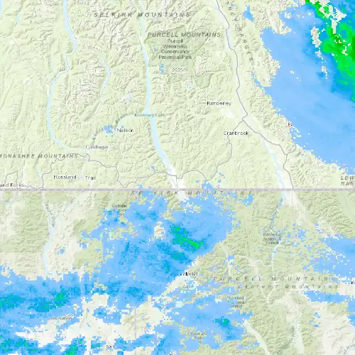 Radar near Creston at now — 7:54 pm MST, Mon Sep 7