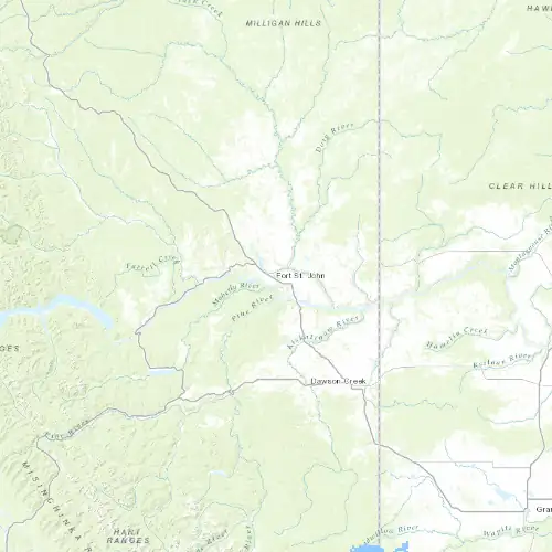 Radar near Fort St. John at now — 9:54 pm PDT, Fri Jul 10