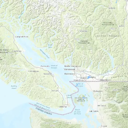 Radar near Gibsons at now — 11:00 pm PDT, Fri Jul 10