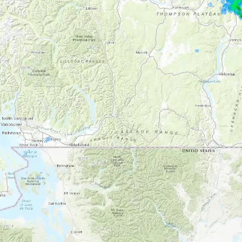 Radar near Hope Slide at now — 11:00 pm PDT, Fri Jul 10