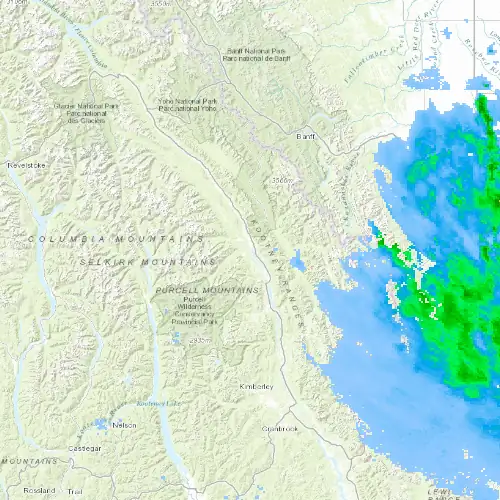 Radar near Invermere at now — 8:54 pm MDT, Mon Sep 7