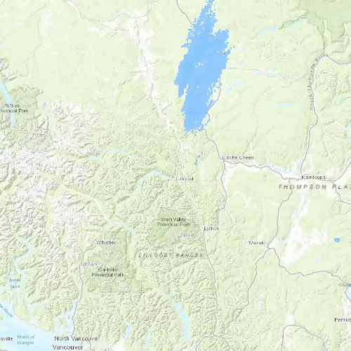 Radar near Lillooet at now — 11:00 pm PDT, Fri Jul 10