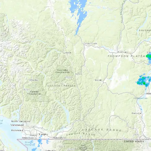 Radar near Lytton at now — 9:48 pm PDT, Fri Jul 10