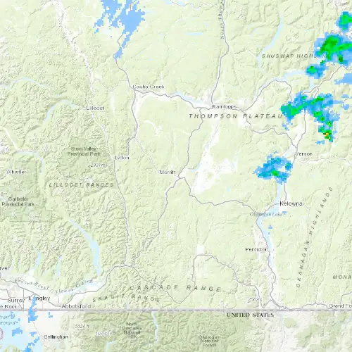 Radar near Merritt at now — 9:54 pm PDT, Fri Jul 10