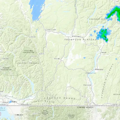 Radar near Merritt at now — 11:00 pm PDT, Fri Jul 10
