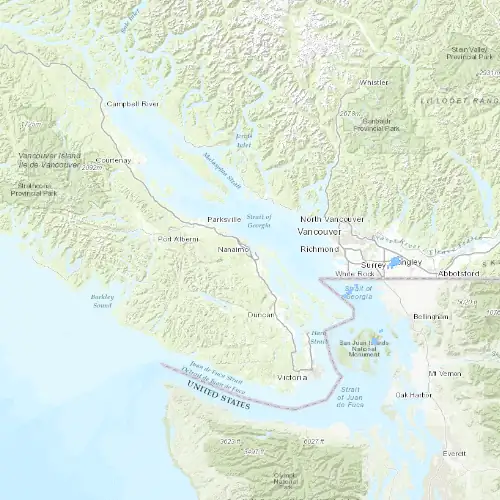 Radar near Nanaimo at now — 11:00 pm PDT, Fri Jul 10