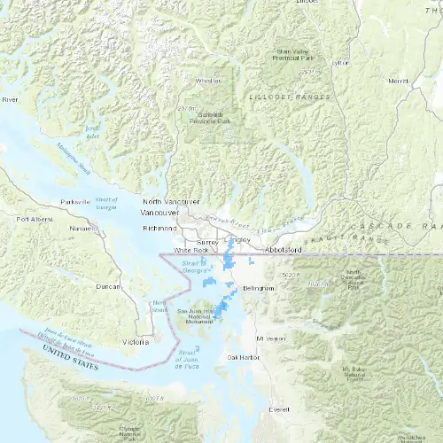 Radar near Pitt Meadows at now — 9:54 pm PDT, Fri Jul 10
