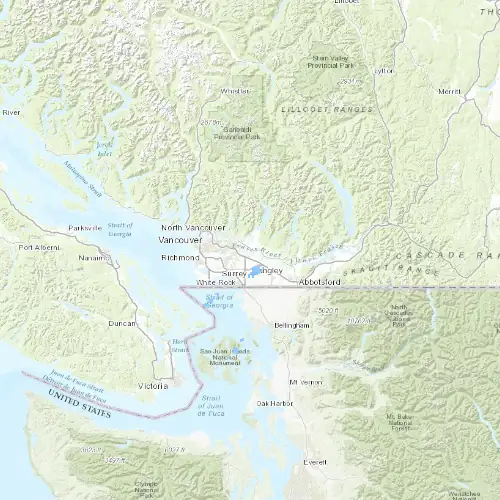 Radar near Pitt Meadows at now — 11:00 pm PDT, Fri Jul 10