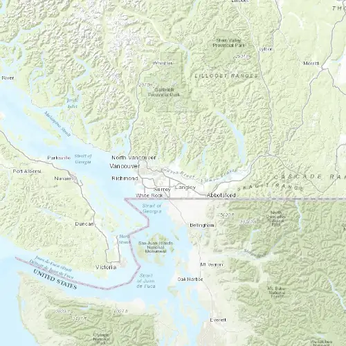 Radar near Pitt Meadows at now — 8:00 pm PDT, Mon Sep 7