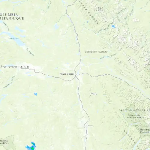 Radar near Prince George at now — 8:00 pm PDT, Mon Sep 7