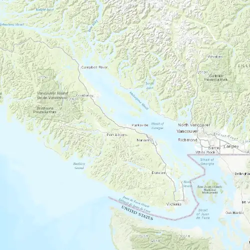 Radar near Qualicum Beach at now — 8:00 pm PDT, Mon Sep 7