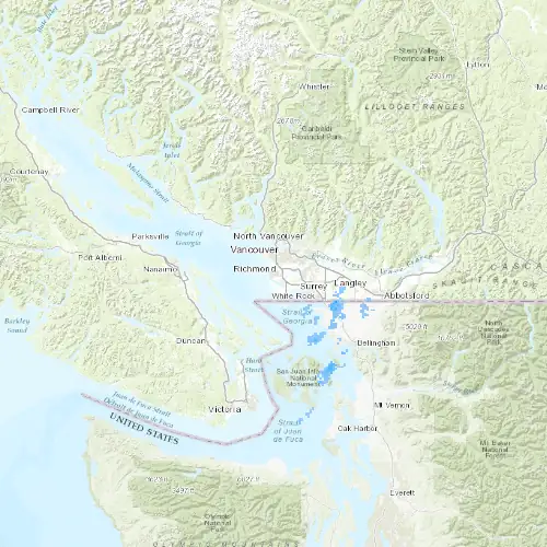 Radar near Richmond at now — 9:48 pm PDT, Fri Jul 10