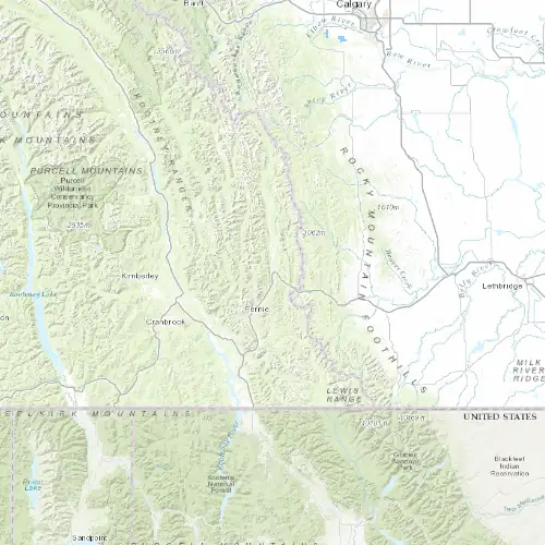 Radar near Sparwood at now — 12:06 am MDT, Sat Jul 11