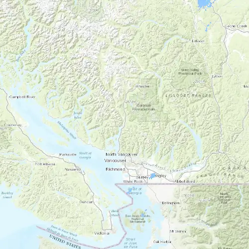 Radar near Squamish at now — 11:00 pm PDT, Fri Jul 10
