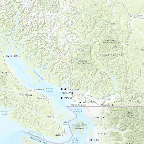 Radar near Squamish at now — 7:54 pm PDT, Mon Sep 7