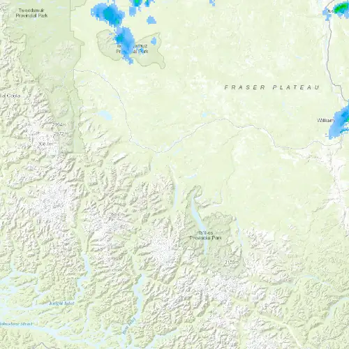 Radar near Tatlayoko Lake at now — 10:00 pm PDT, Fri Jul 10