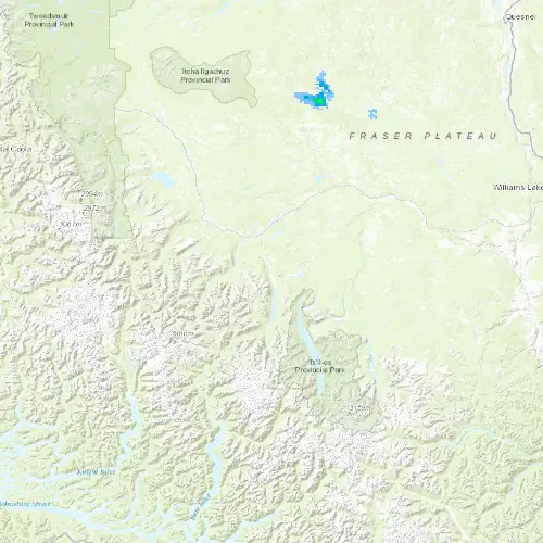 Radar near Tatlayoko Lake at now — 8:06 pm PDT, Mon Sep 7