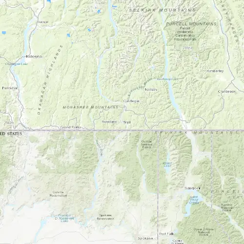 Radar near Trail at now — 11:00 pm PDT, Fri Jul 10