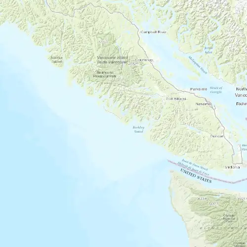 Radar near Ucluelet at now — 7:54 pm PDT, Mon Sep 7
