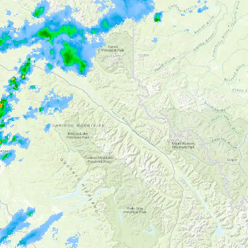 Radar near Valemount at now — 9:48 pm PDT, Fri Jul 10
