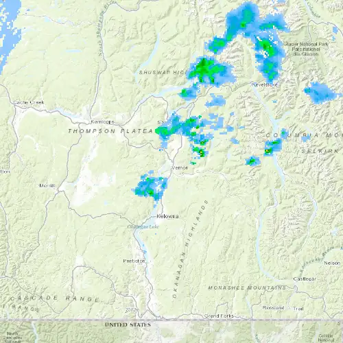 Radar near Vernon at now — 9:48 pm PDT, Fri Jul 10