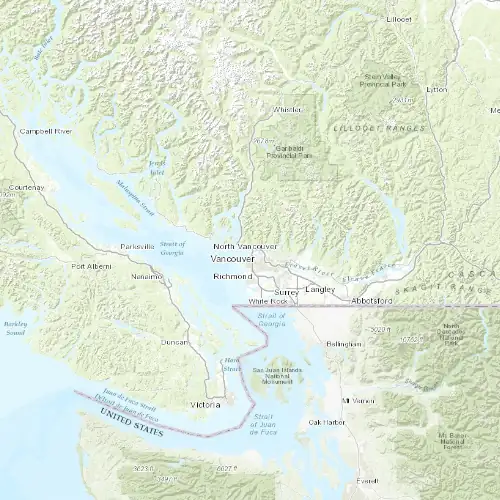 Radar near West Vancouver at now — 8:00 pm PDT, Mon Sep 7