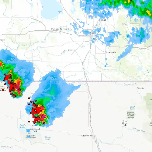 Radar near Altona at now — 10:00 pm CDT, Mon Sep 7
